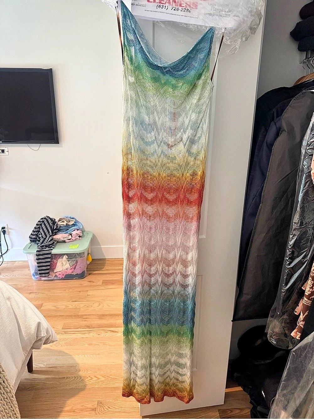 Missoni Cowl Neck Long Cover Up Dress Maxi Dress in Multicolor Size 44 - Picture 4 of 4